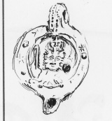 [Roman Lantern with image of Horned God and Flail (sketch)]